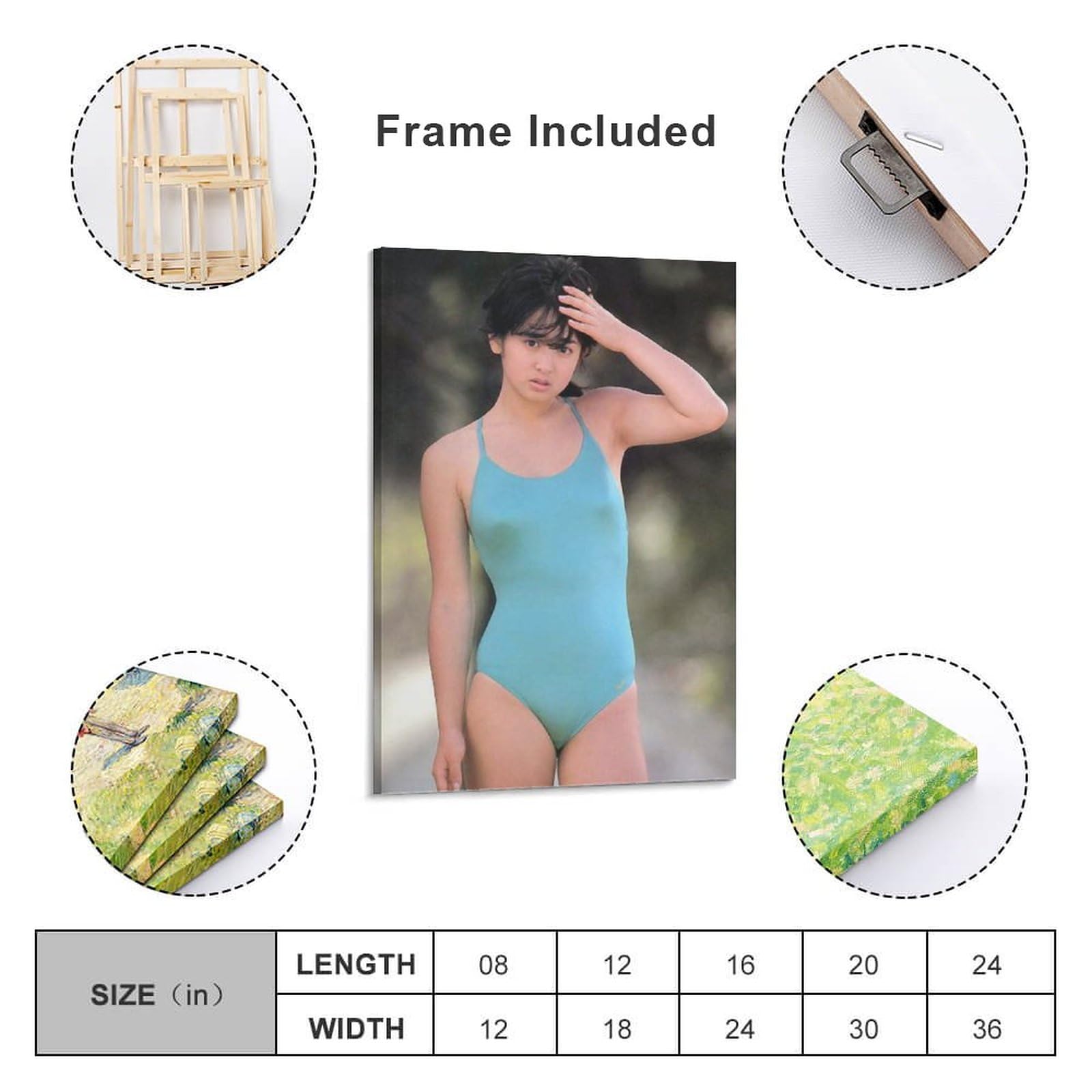 Amazon.co.jp: 斉藤由貴下着セクシー写真ポスター壁飾り アートパネル